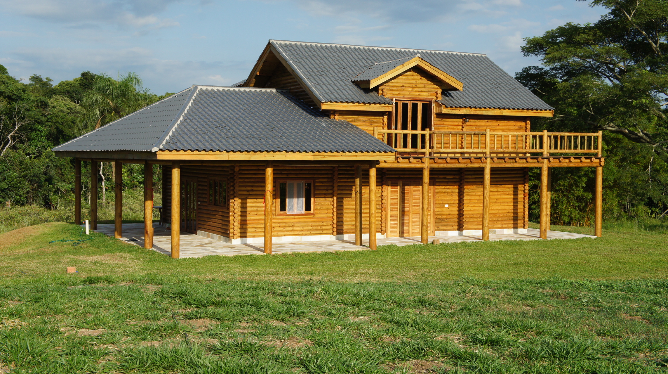 Fachada destaque da log home Casabella